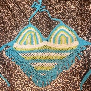 Island Planet Cotton Seashell Halter Top